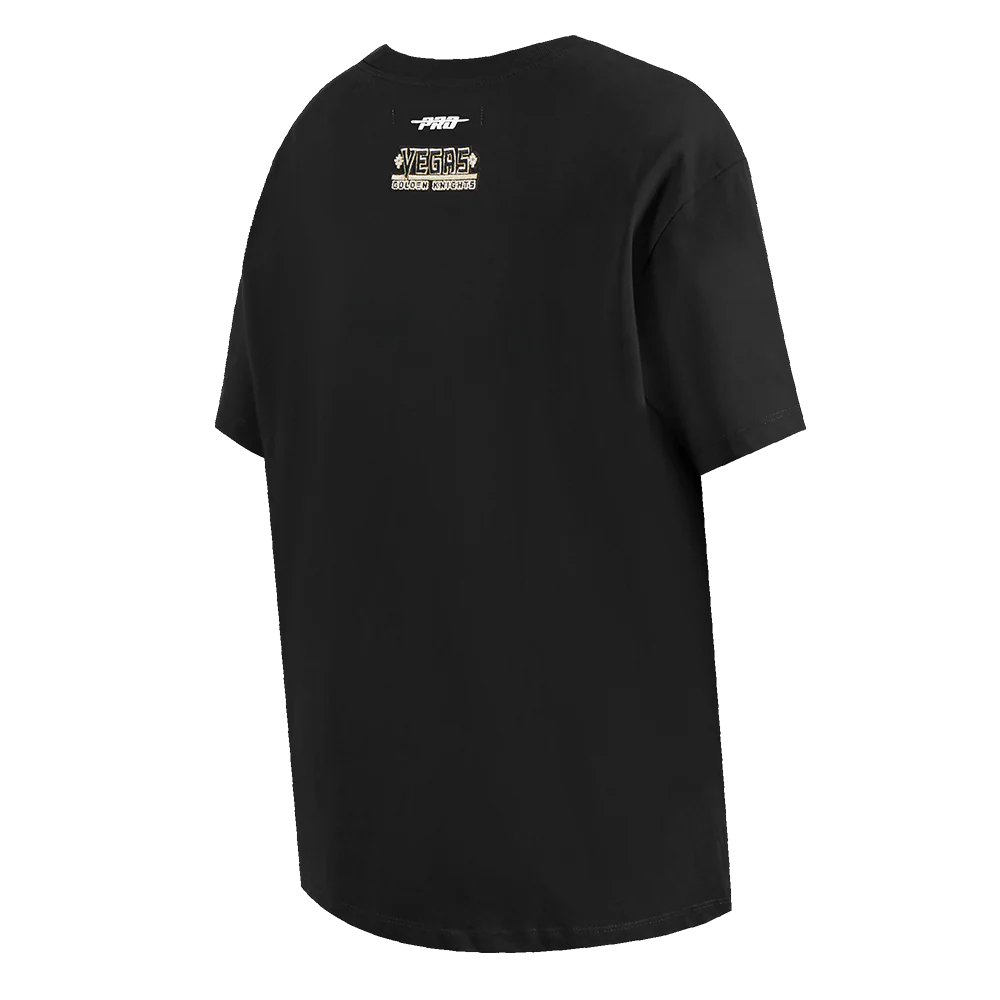 NHL VEGAS GOLDEN KNIGHTS SCRIPT TAIL WOMEN'S BOYFRIEND TEE (BLACK) - Image 4