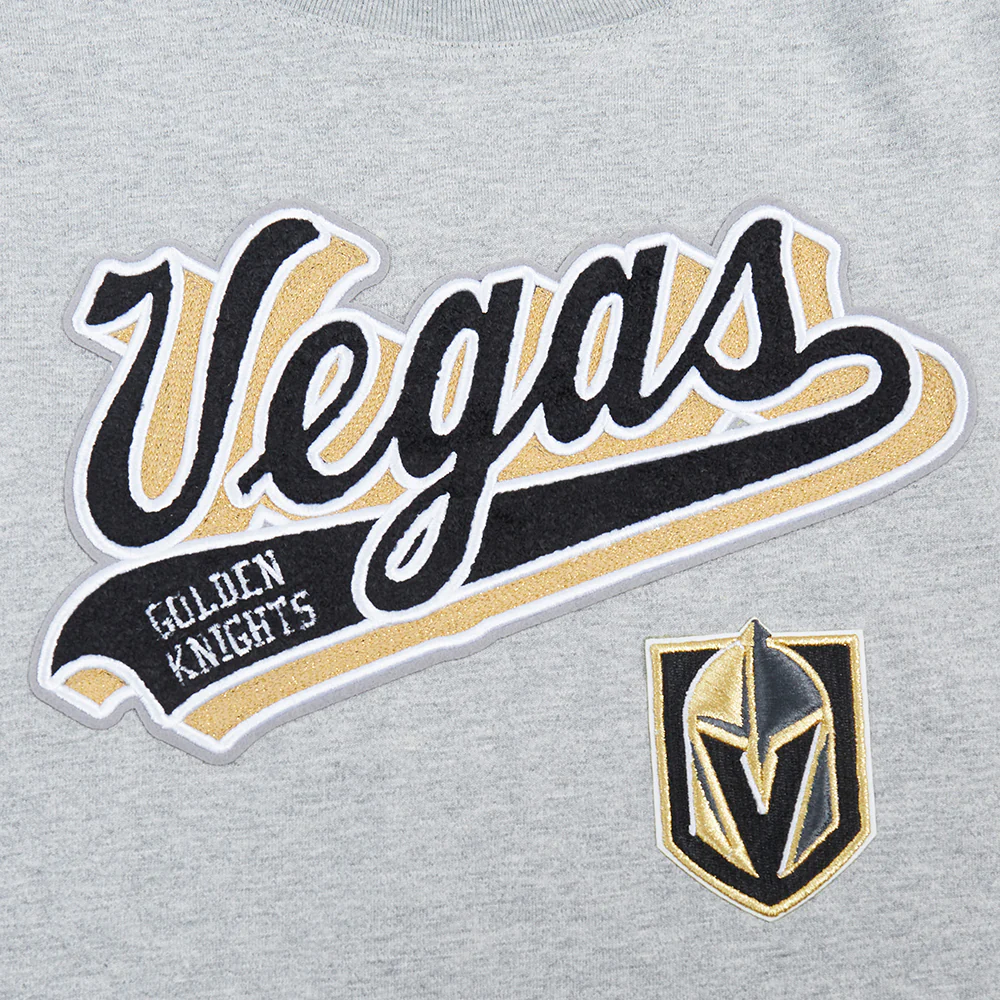 NHL VEGAS GOLDEN KNIGHTS SCRIPT TAIL WOMEN'S BOYFRIEND TEE (HEATHER GREY) - Image 5