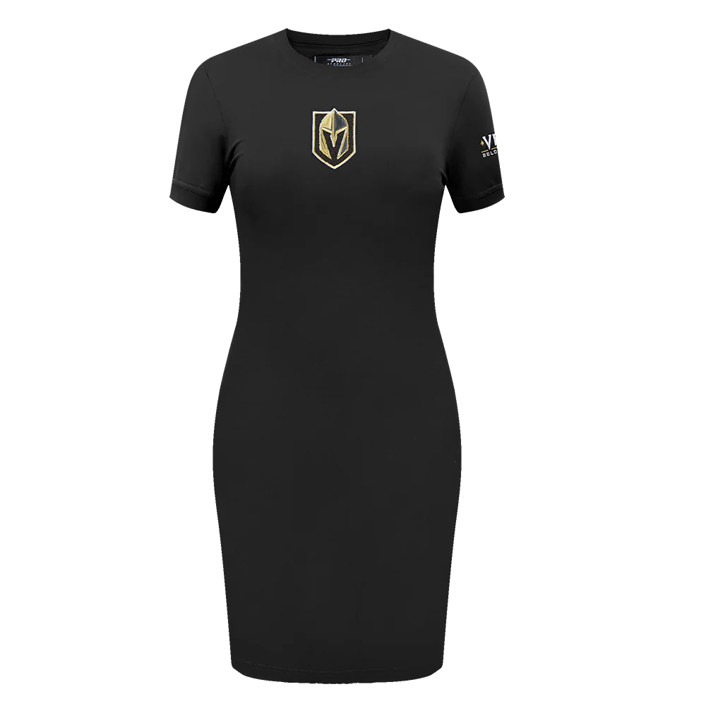 NHL VEGAS GOLDEN KNIGHTS CLASSIC WOMEN'S BODYCON DRESS (BLACK)