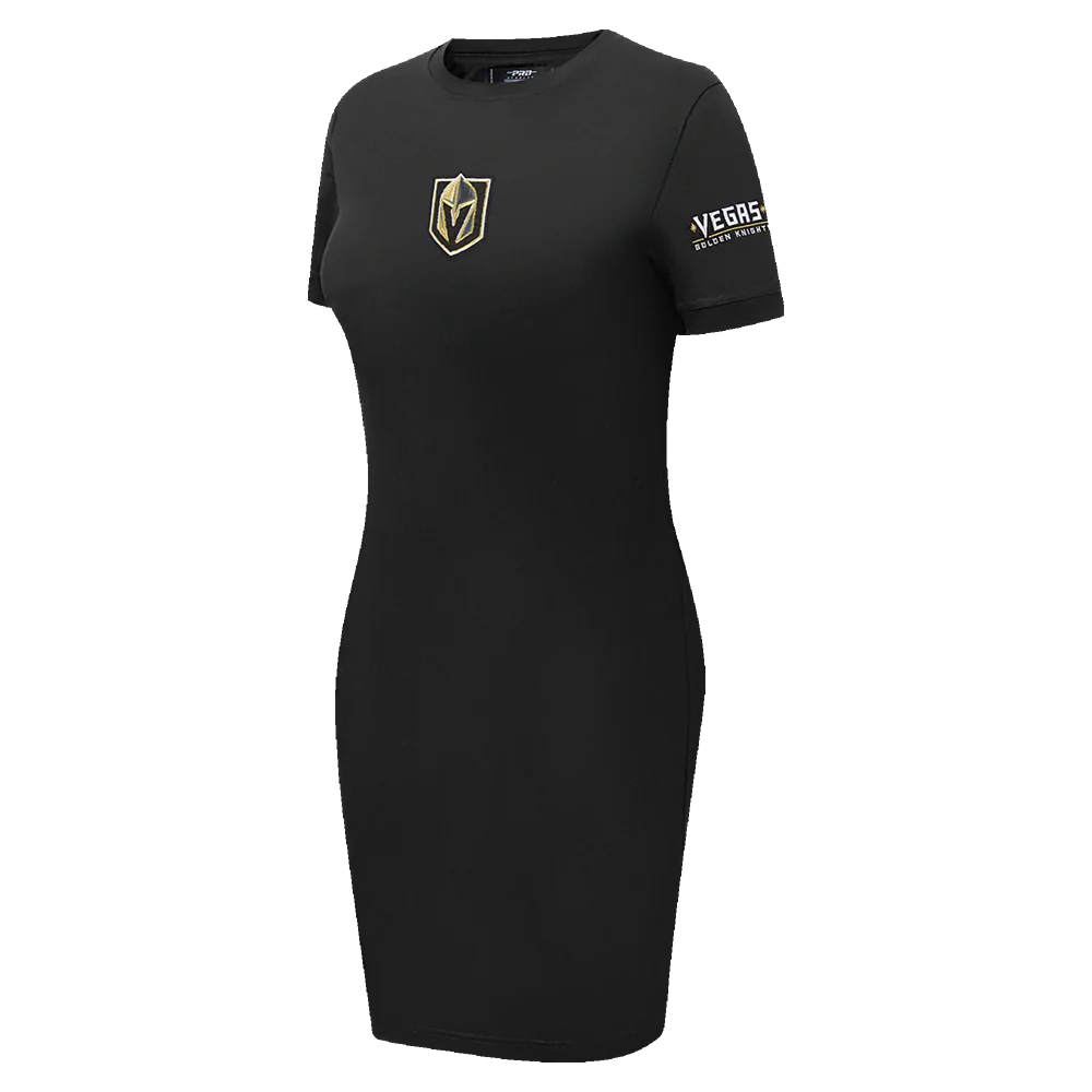 NHL VEGAS GOLDEN KNIGHTS CLASSIC WOMEN'S BODYCON DRESS (BLACK) - Image 4
