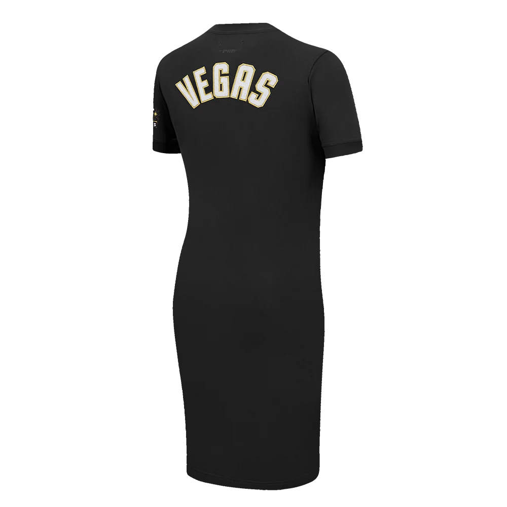 NHL VEGAS GOLDEN KNIGHTS CLASSIC WOMEN'S BODYCON DRESS (BLACK) - Image 6