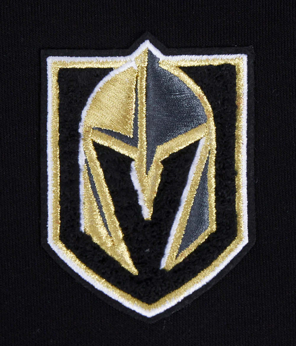 NHL VEGAS GOLDEN KNIGHTS CLASSIC WOMEN'S FLEECE CROPPED PULLOVER HOODIE (BLACK) - Image 9