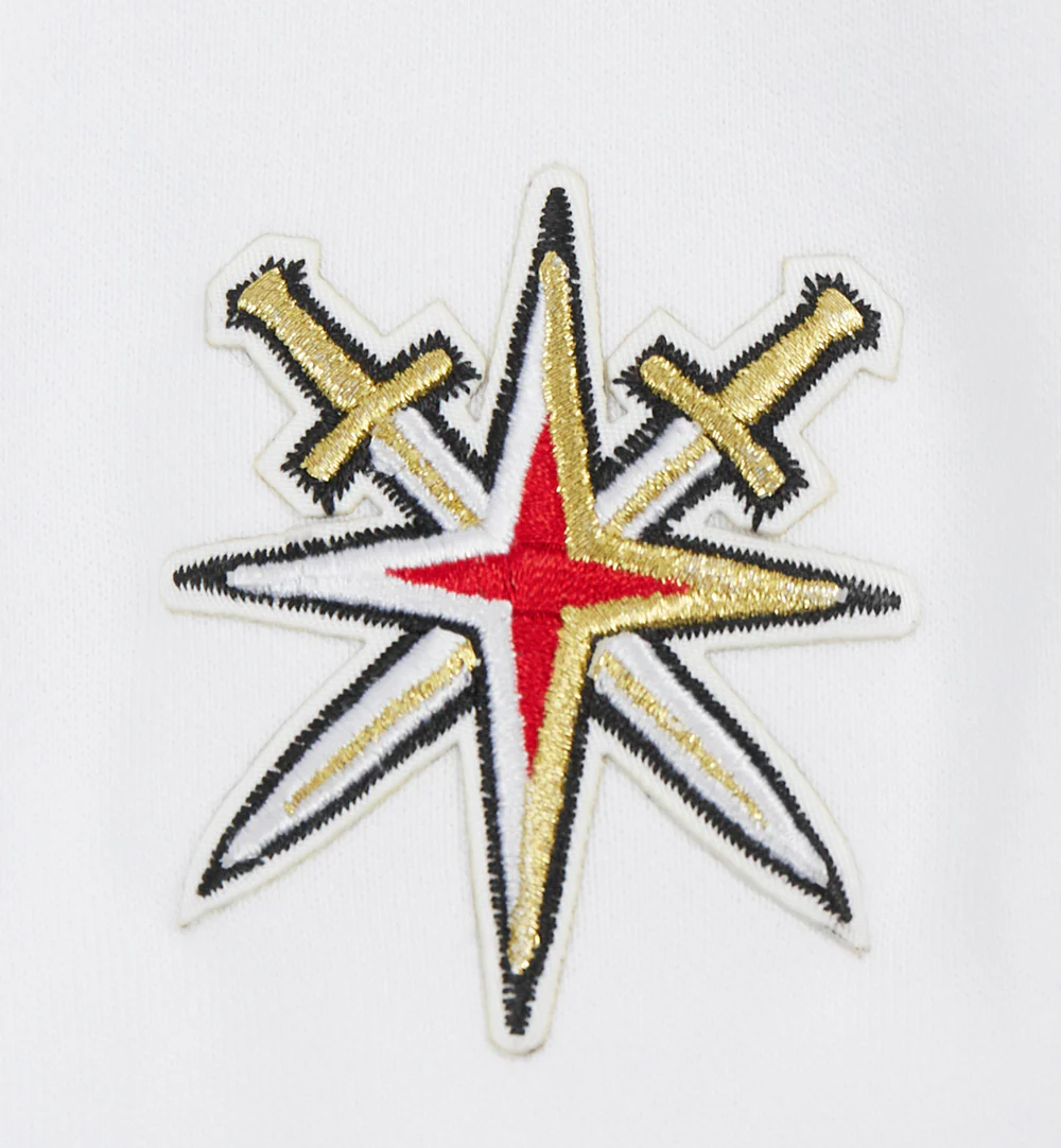NHL VEGAS GOLDEN KNIGHTS CLASSIC WOMEN'S FLEECE CROPPED PULLOVER HOODIE (WHITE) - Image 8