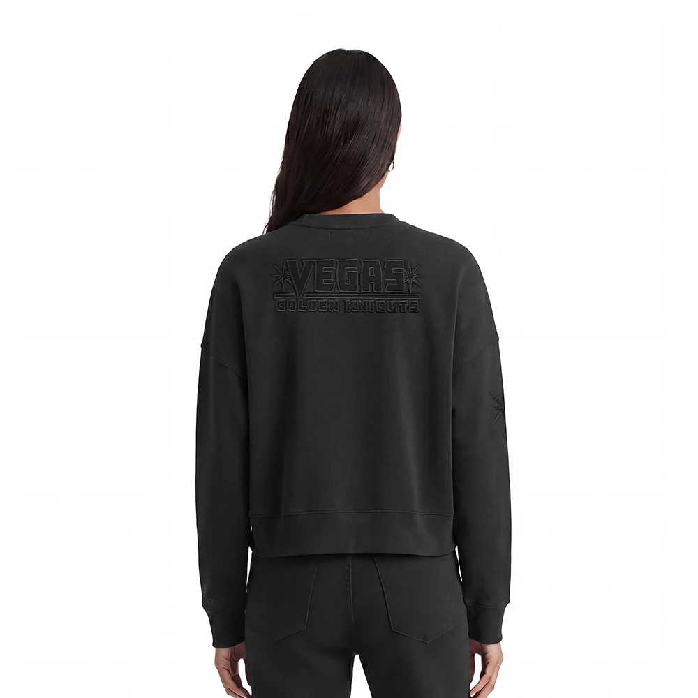 NHL VEGAS GOLDEN KNIGHTS NEUTRAL WOMEN'S CREWNECK (BLACK) - Image 2