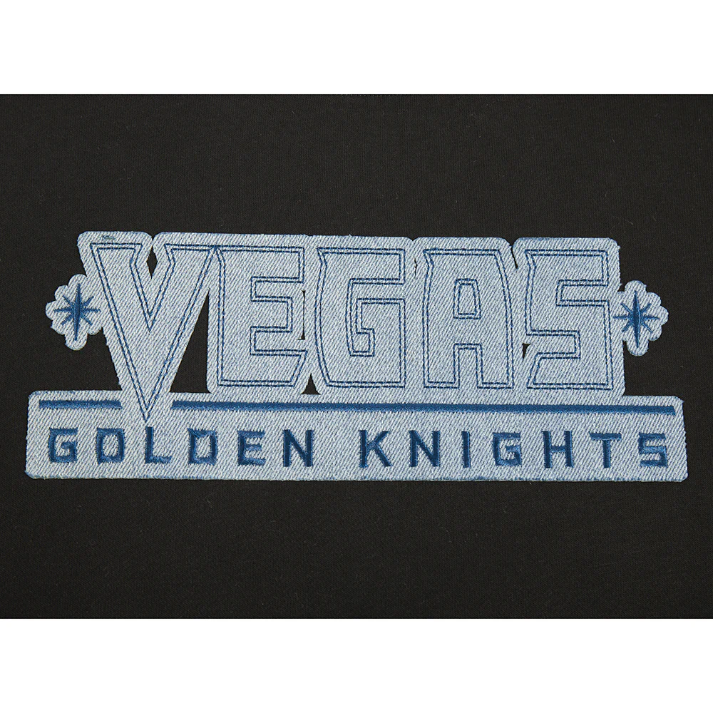 NHL VEGAS GOLDEN KNIGHTS VARSITY BLUES WOMEN'S W CREWNECK (BLACK) - Image 6