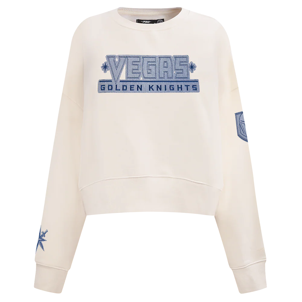 NHL VEGAS GOLDEN KNIGHTS VARSITY BLUES WOMEN'S W CREWNECK (LINEN)
