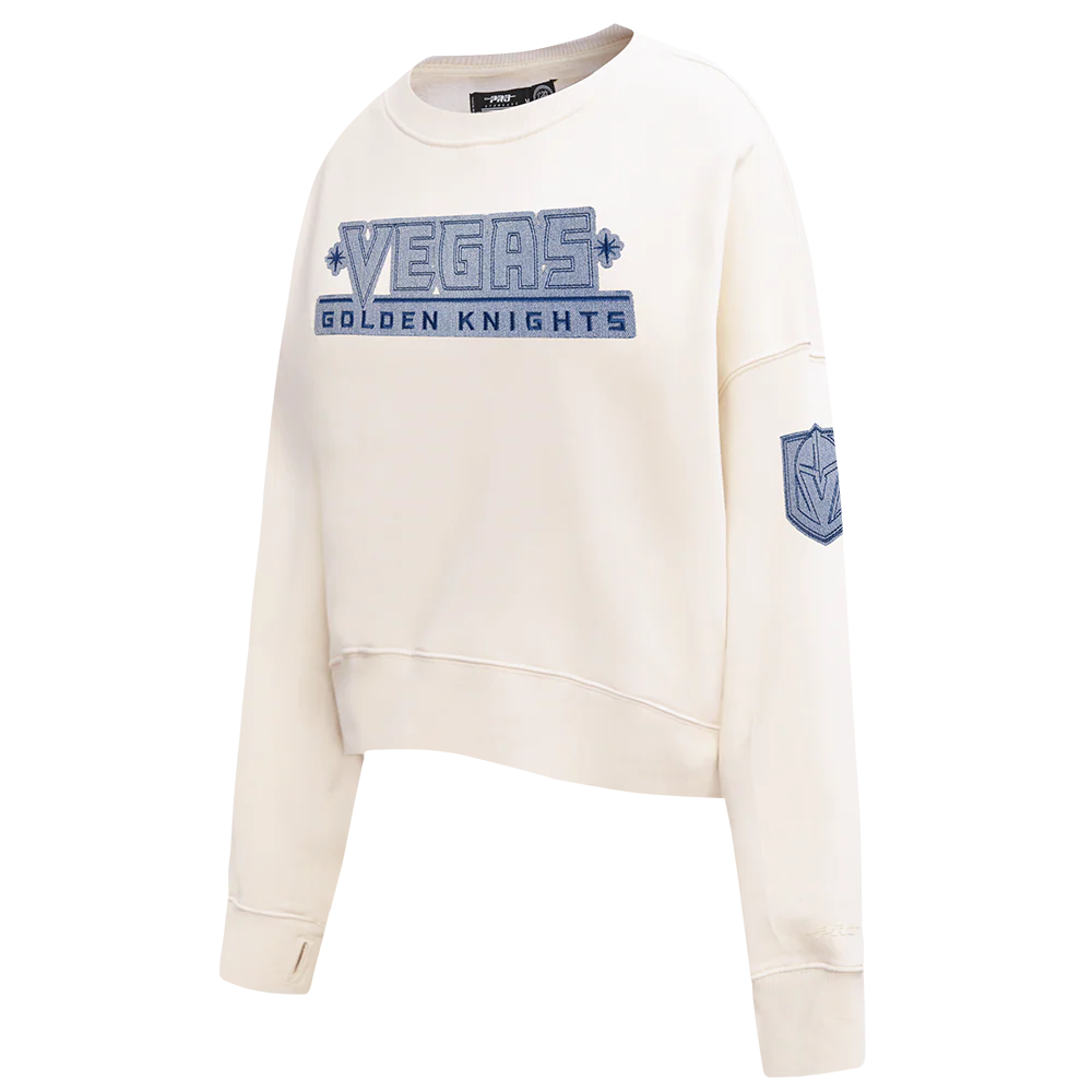 NHL VEGAS GOLDEN KNIGHTS VARSITY BLUES WOMEN'S W CREWNECK (LINEN) - Image 2