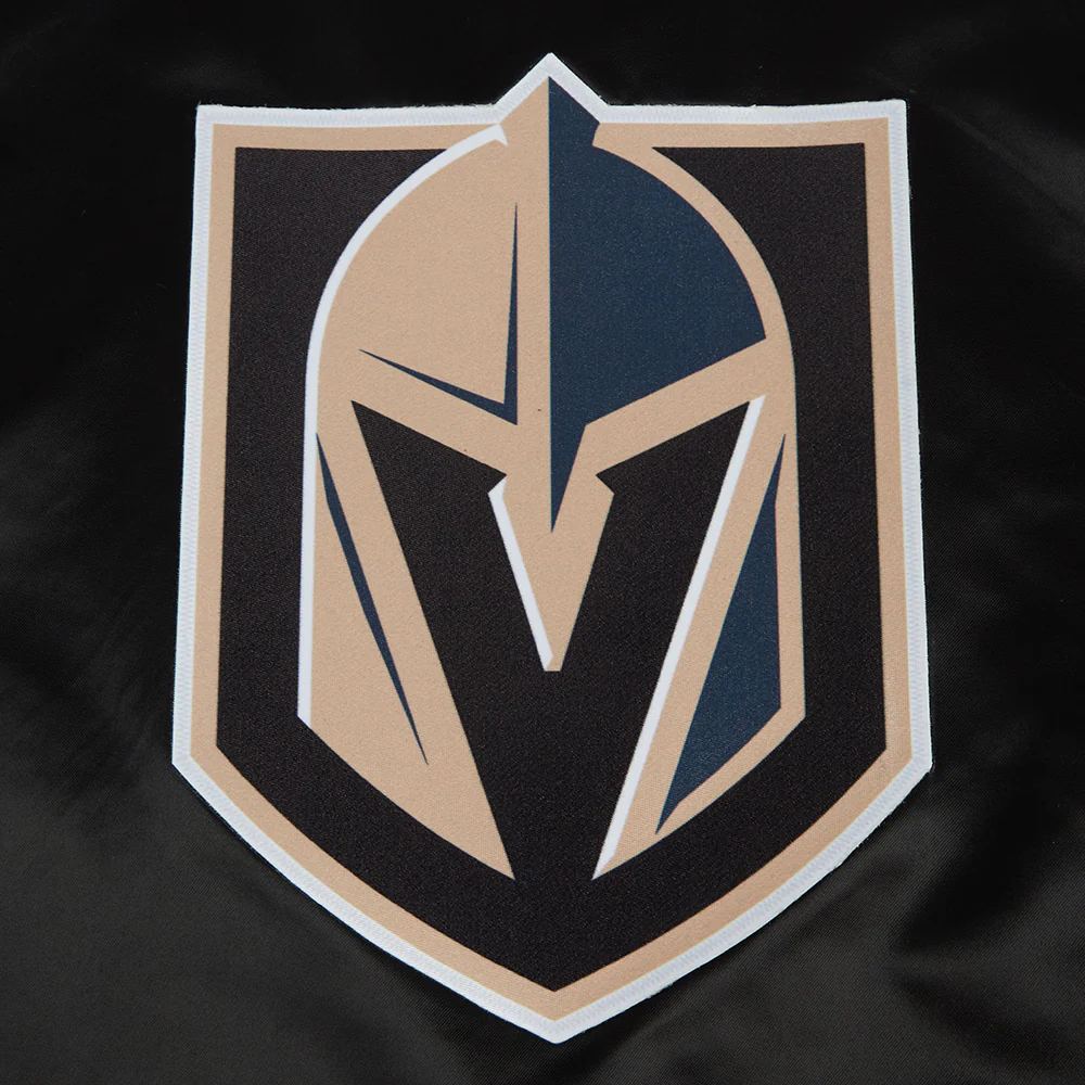 NHL VEGAS GOLDEN KNIGHTS CLASSIC WOMEN'S SATIN JACKET (BLACK) - Image 5