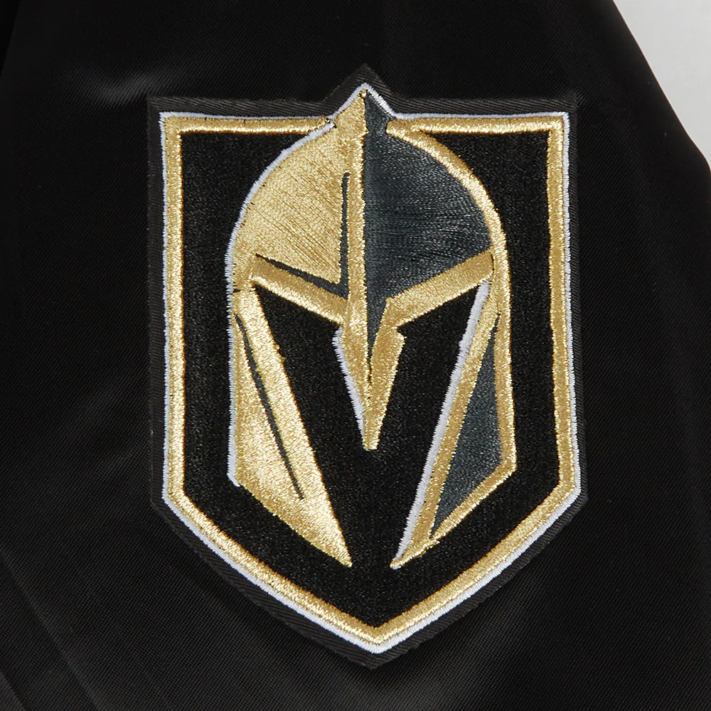 NHL VEGAS GOLDEN KNIGHTS CLASSIC WOMEN'S SATIN JACKET (BLACK) - Image 6