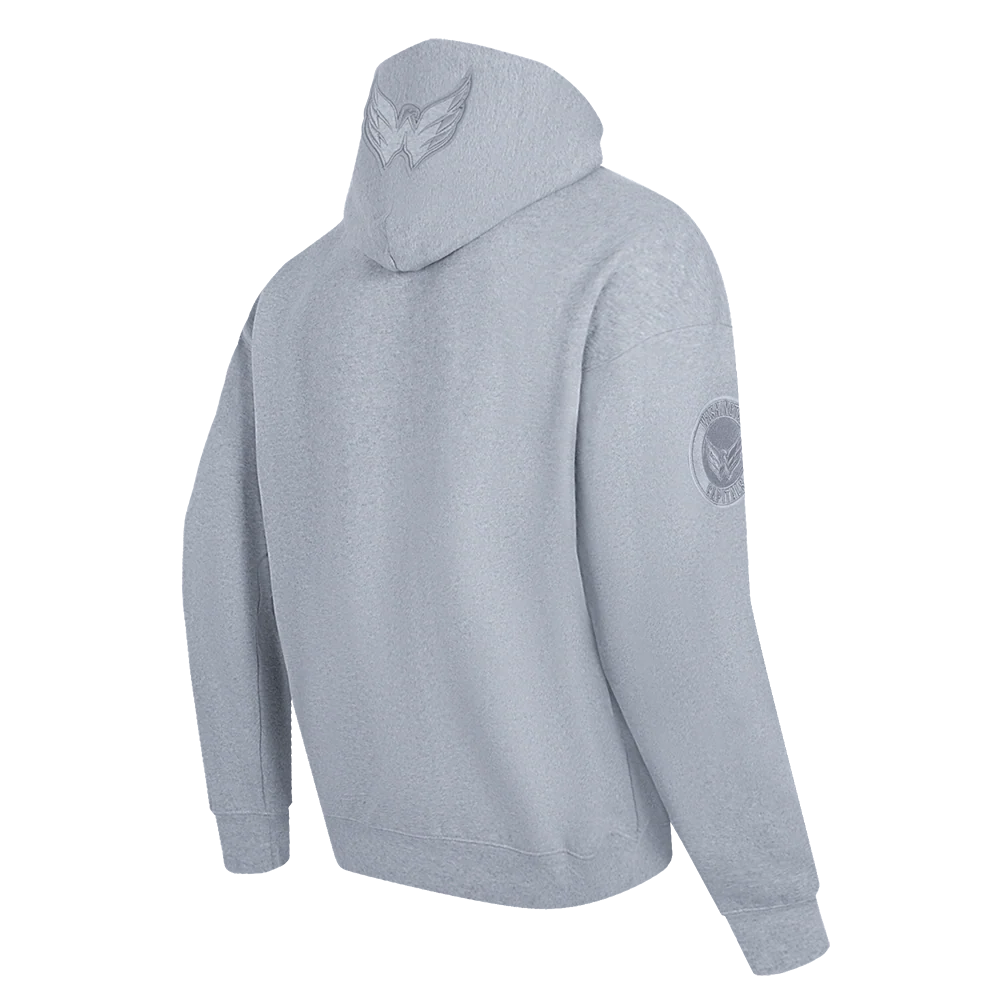 NHL WASHINGTON CAPITALS NEUTRAL MEN'S DROP SHOULDER PULLOVER HOODIE (DARK HEATHER GRAY) - Image 4