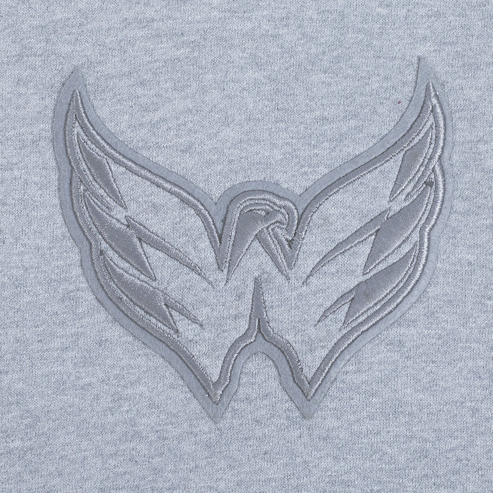 NHL WASHINGTON CAPITALS NEUTRAL MEN'S DROP SHOULDER PULLOVER HOODIE (DARK HEATHER GRAY) - Image 5