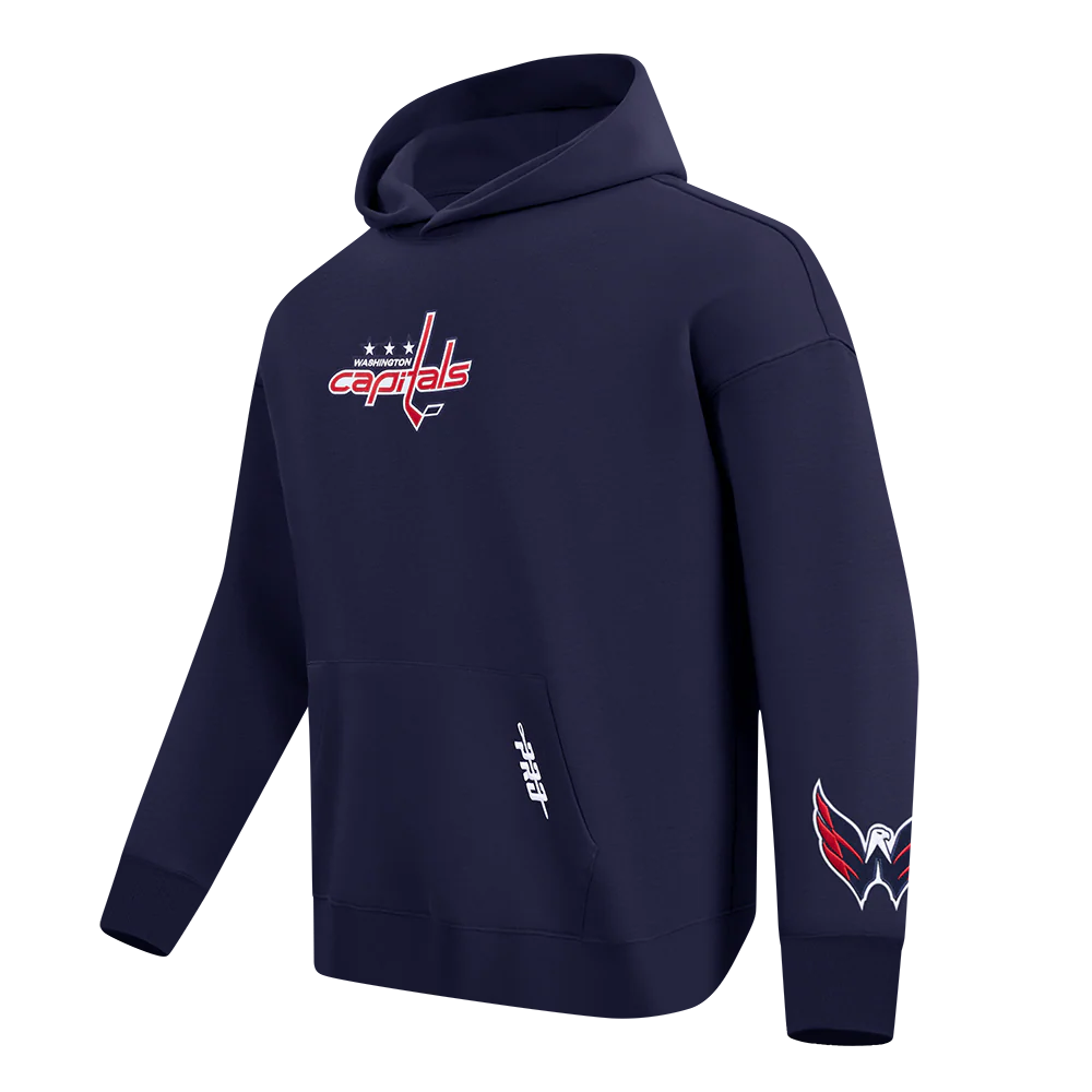 NHL WASHINGTON CAPITALS WINGSPAN MEN'S DROP SHOULDER FLC PO HOODIE (MIDNIGHT NAVY) - Image 4