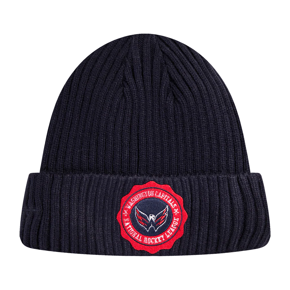 NHL WASHINGTON CAPITALS CREST EMBLEM BEANIE (MIDNIGHT NAVY) - Image 2