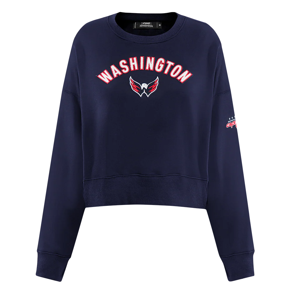 NHL WASHINGTON CAPITALS CLASSIC WOMEN'S FLC CREWNECK (MIDNIGHT NAVY) - Image 3