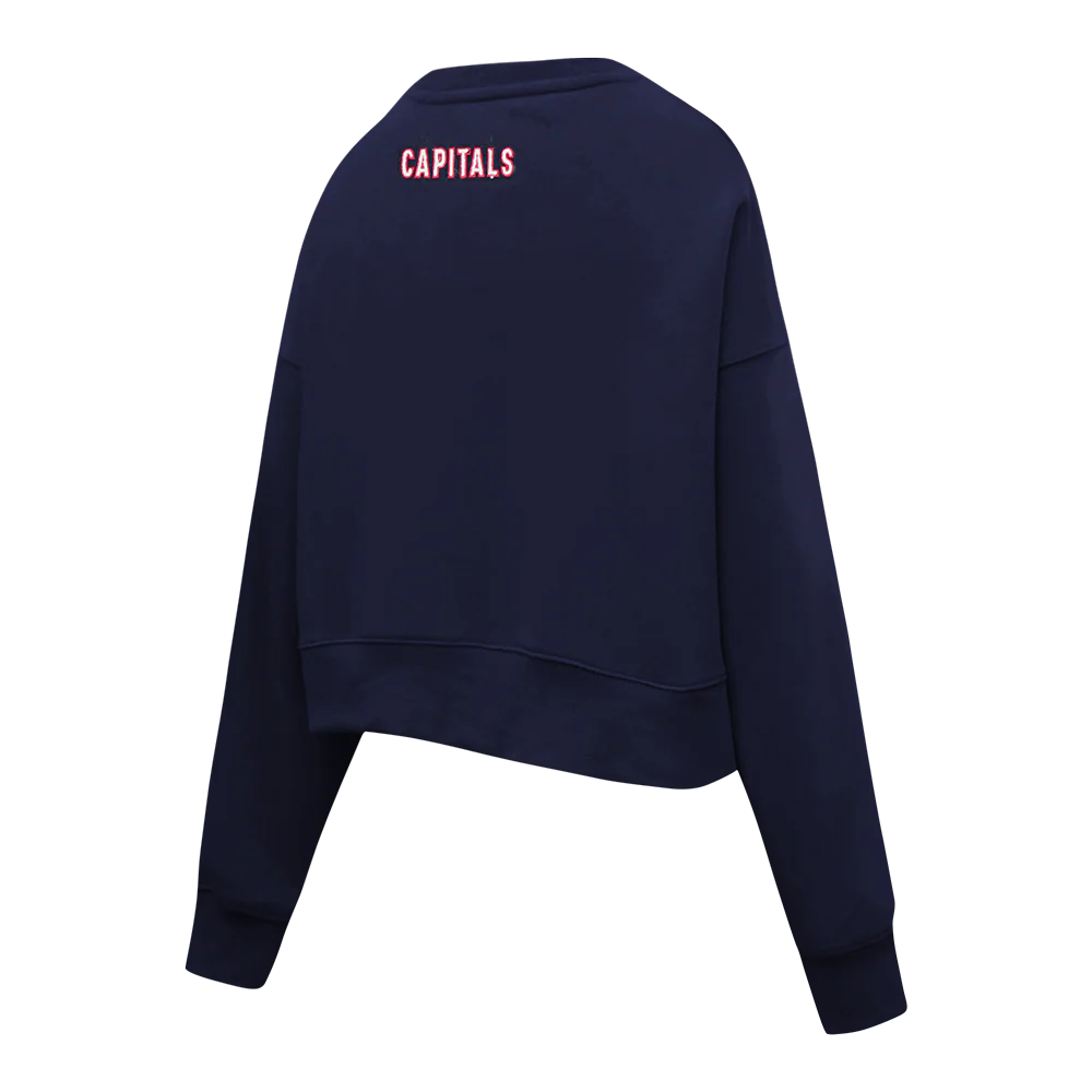 NHL WASHINGTON CAPITALS CLASSIC WOMEN'S FLC CREWNECK (MIDNIGHT NAVY) - Image 6