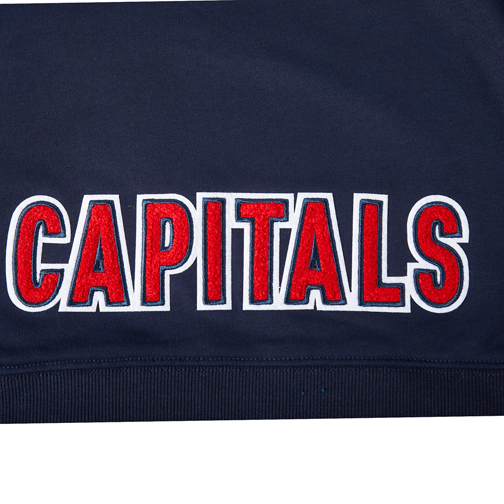 NHL WASHINGTON CAPITALS CLASSIC WOMEN'S FLC CROPPED PO HOODIE (MIDNIGHT NAVY) - Image 9