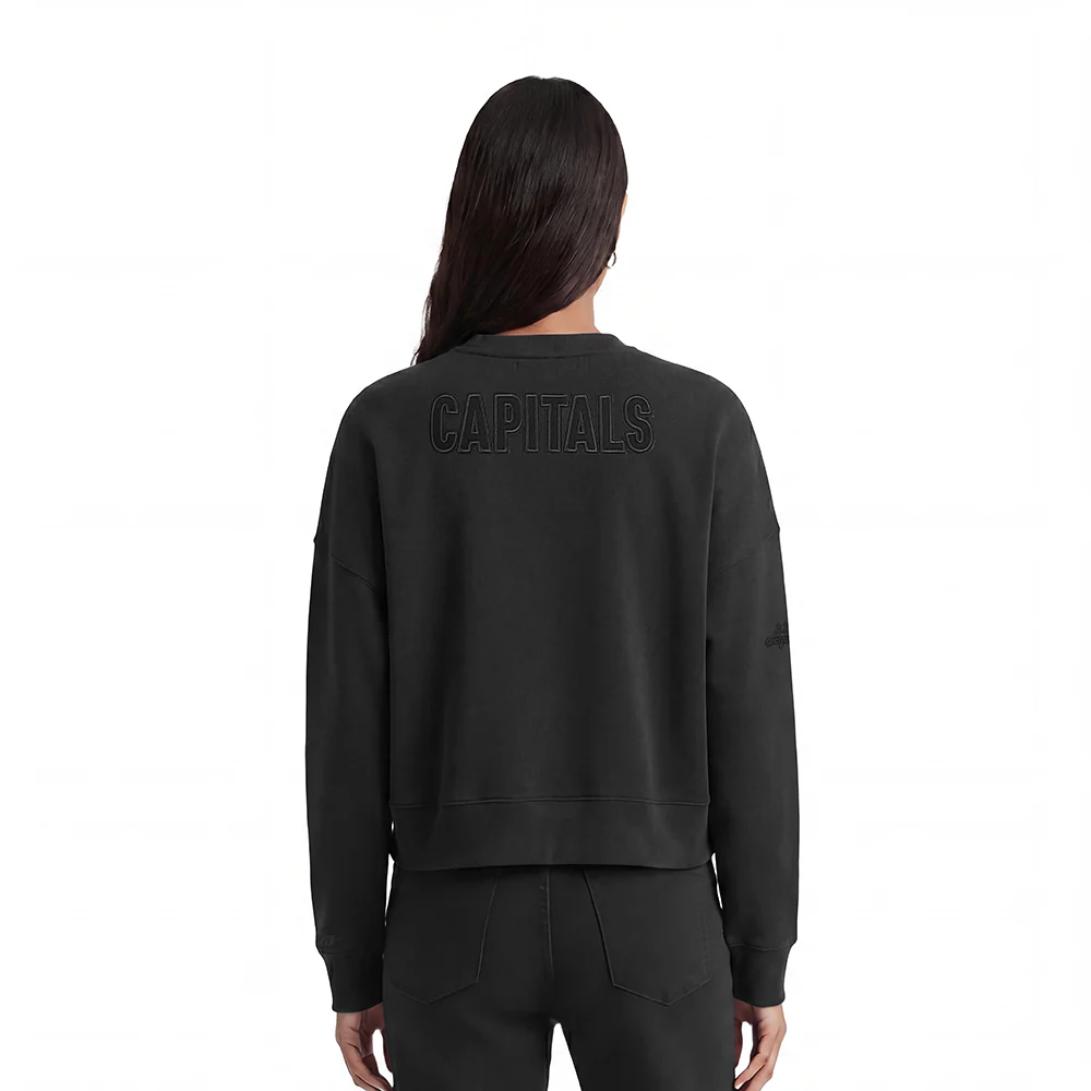 NHL WASHINGTON CAPITALS NEUTRAL WOMEN'S CREWNECK (BLACK) - Image 2