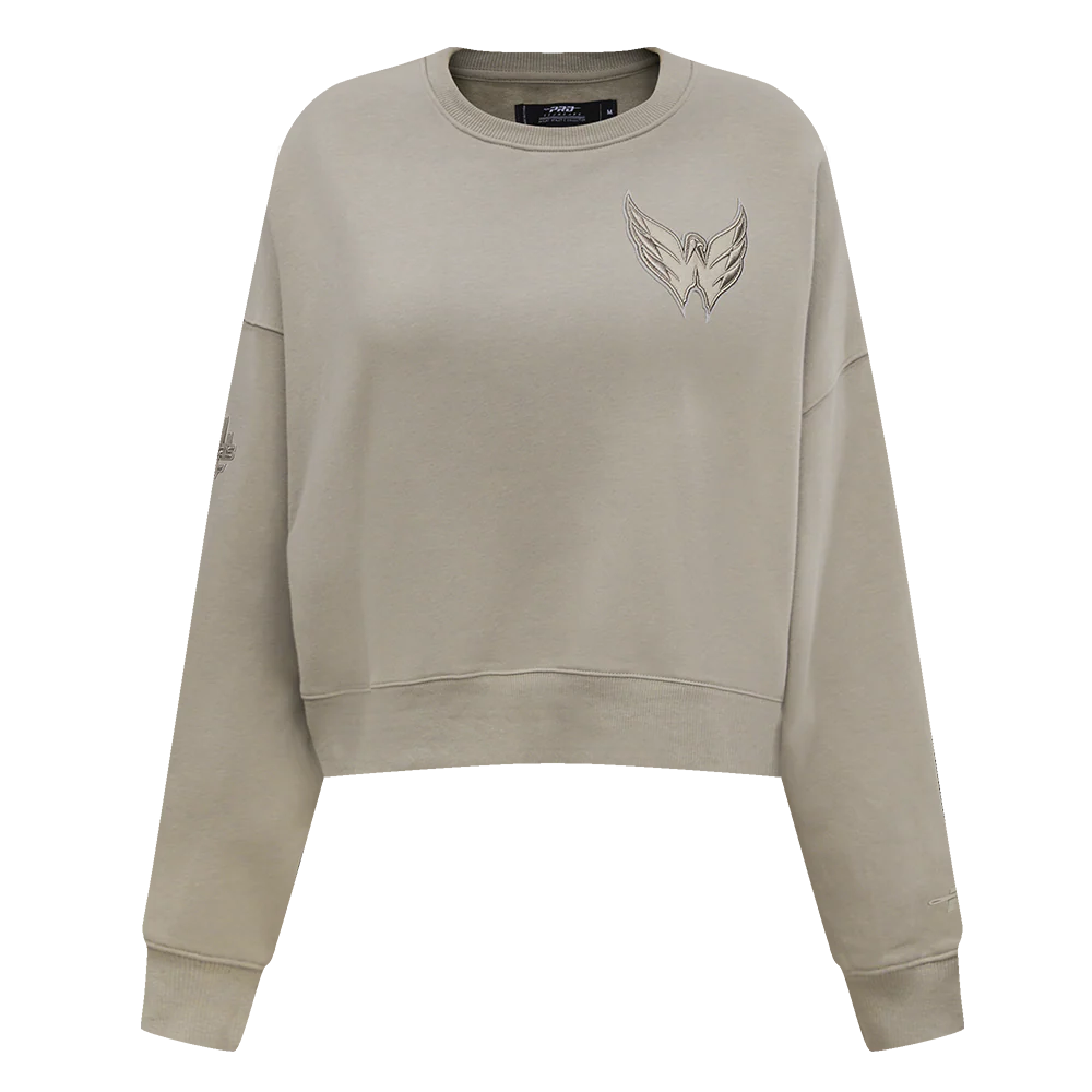 NHL WASHINGTON CAPITALS NEUTRAL WOMEN'S CREWNECK (TAUPE)