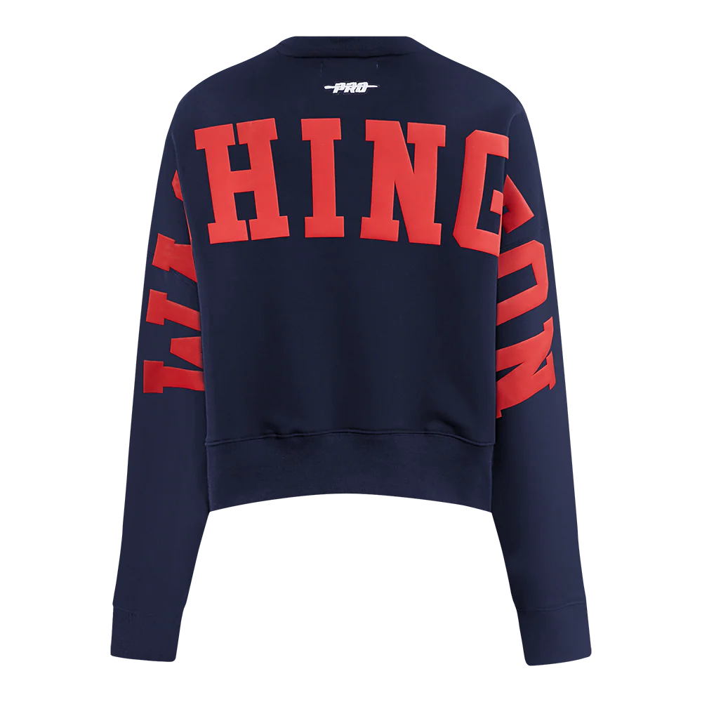 NHL WASHINGTON CAPITALS WINGSPAN WOMEN'S FLC CREWNECK (MIDNIGHT NAVY) - Image 5