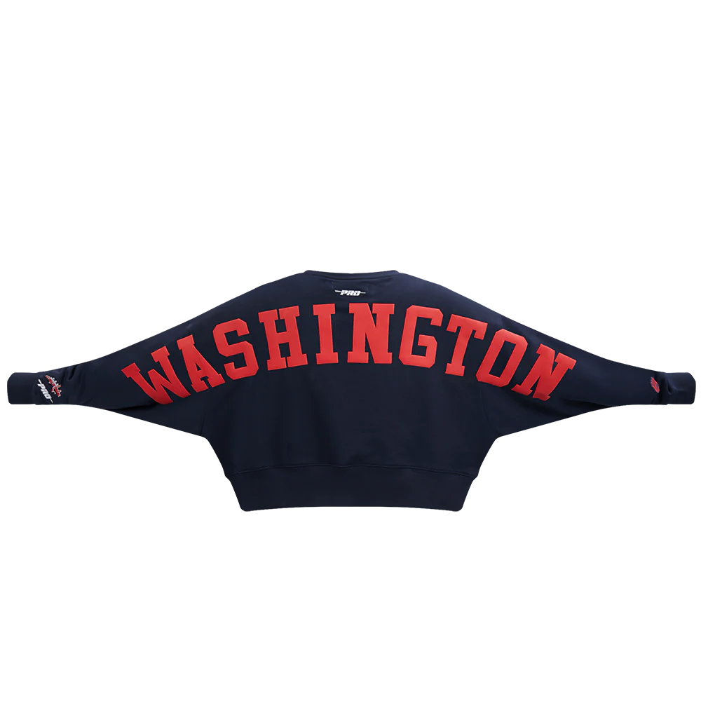 NHL WASHINGTON CAPITALS WINGSPAN WOMEN'S FLC CREWNECK (MIDNIGHT NAVY) - Image 7