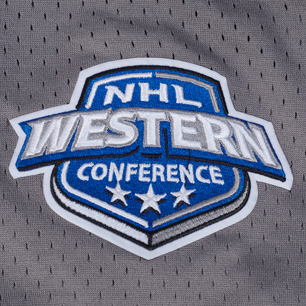 WINNIPEG JETS CLASSIC MESH MEN'S BUTTON DOWN SHIRT (GRAY) - Image 9