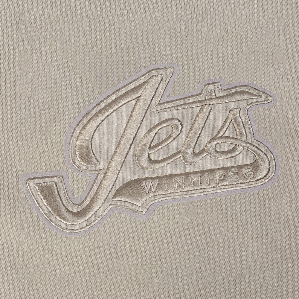 NHL WINNIPEG JETS NEUTRAL MEN'S DROP SHOULDER FLC PO HOODIE (TAUPE) - Image 6