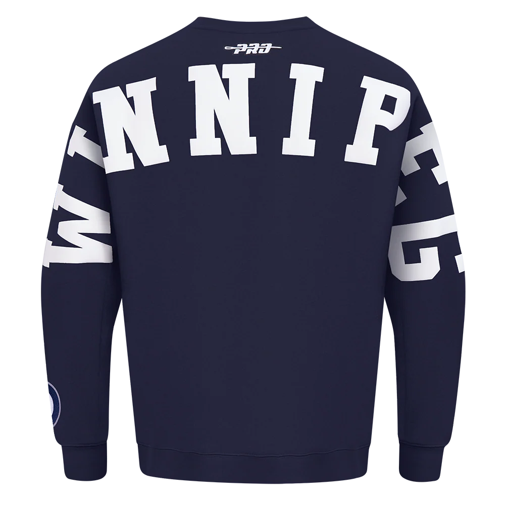 NHL WINNIPEG JETS WINGSPAN MEN'S DROP SHOULDER FLC CREWNECK (MIDNIGHT NAVY) - Image 5