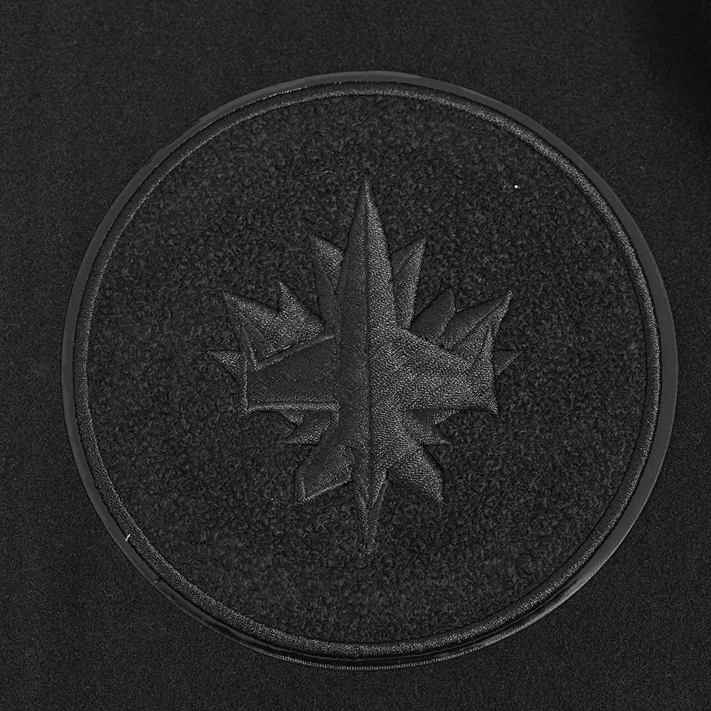 NHL WINNIPEG JETS TRIPLE BLACK MEN'S WOOL VARSITY JACKET (TRIPLE BLACK) - Image 7