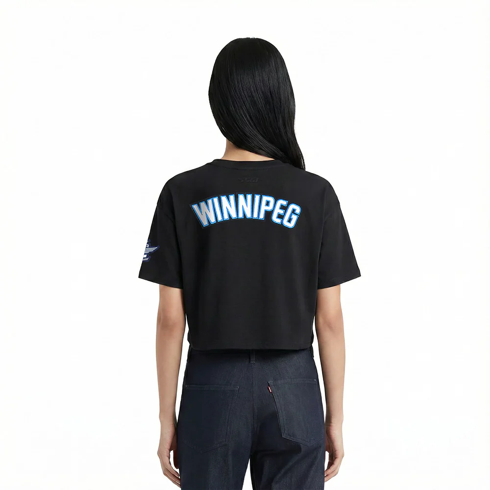 NHL WINNIPEG JETS CLASSIC WOMEN'S SJ BOXY TEE (BLACK) - Image 2