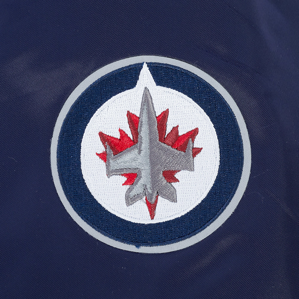 NHL WINNIPEG JETS CLASSIC WOMEN'S SATIN JACKET (MIDNIGHT NAVY) - Image 6
