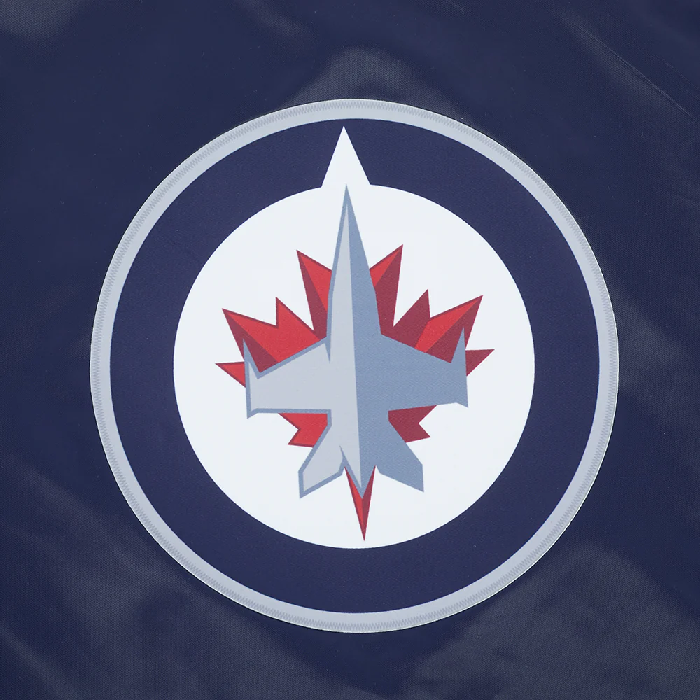 NHL WINNIPEG JETS CLASSIC WOMEN'S SATIN JACKET (MIDNIGHT NAVY) - Image 8