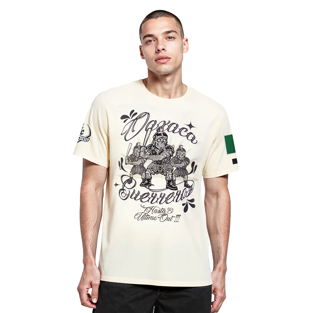 LMB GUERREROS DE OAXACA SCRIPT DDM MEN'S SJ TEE (EGGSHELL)