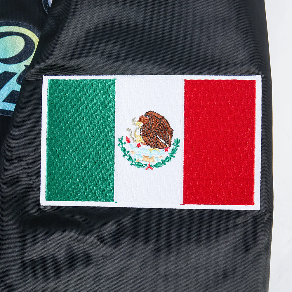 LMB GUERREROS DE OAXACA GRADIENT DDM MEN'S RIB SATIN JACKET (BLACK) - Image 10