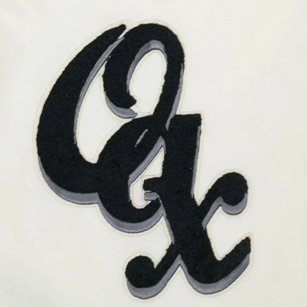 LMB GUERREROS DE OAXACA SCRIPT DDM MEN'S RIB SATIN JACKET (EGGSHELL/ BLACK) - Image 11