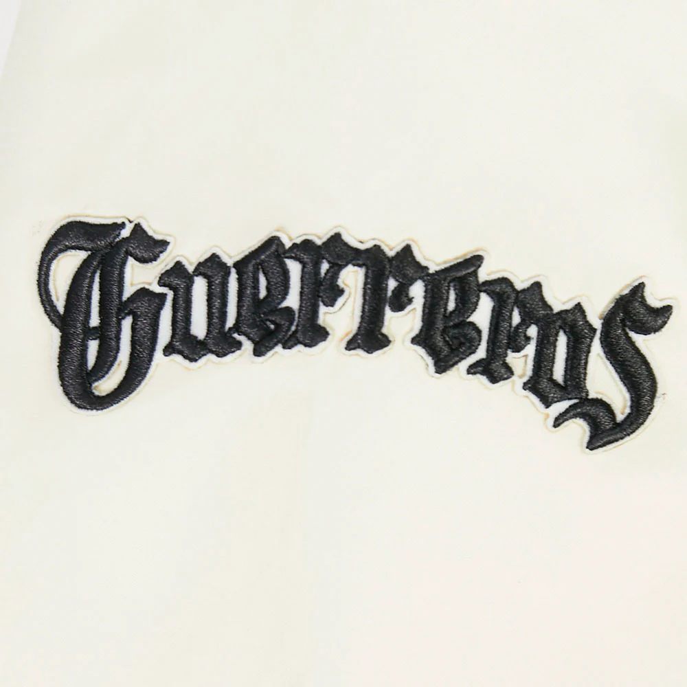 LMB GUERREROS DE OAXACA SCRIPT DDM WOMEN'S RIB SATIN JACKET (EGGSHELL/ BLACK) - Image 8