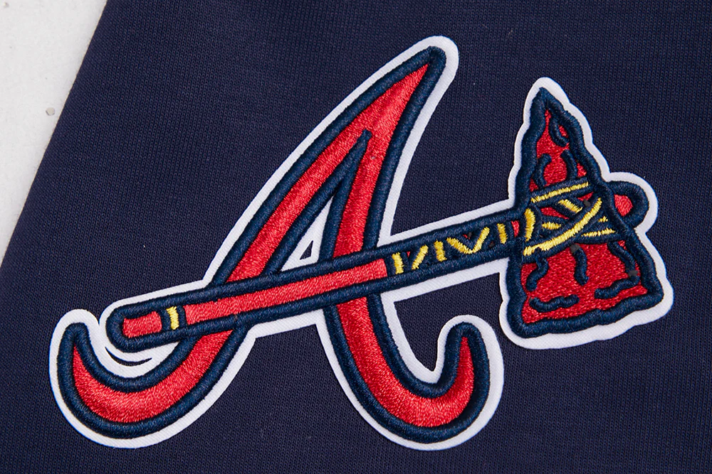 MLB ATLANTA BRAVES CLASSIC MEN'S WARM UP JACKET (MIDNIGHT NAVY/RED) - Image 8