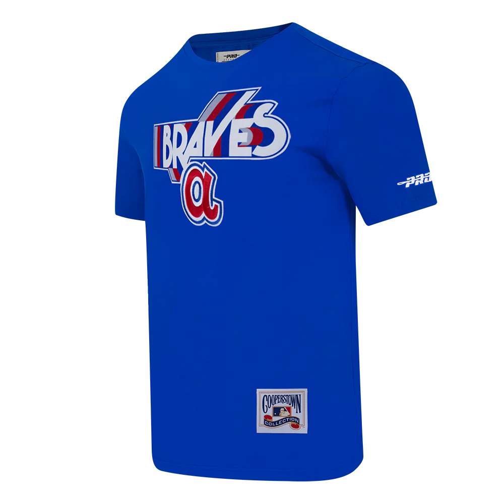 MLB ATLANTA BRAVES RETRO ELEVATION MEN'S SINGLE JERSEY TOP (ROYAL BLUE) - Image 2