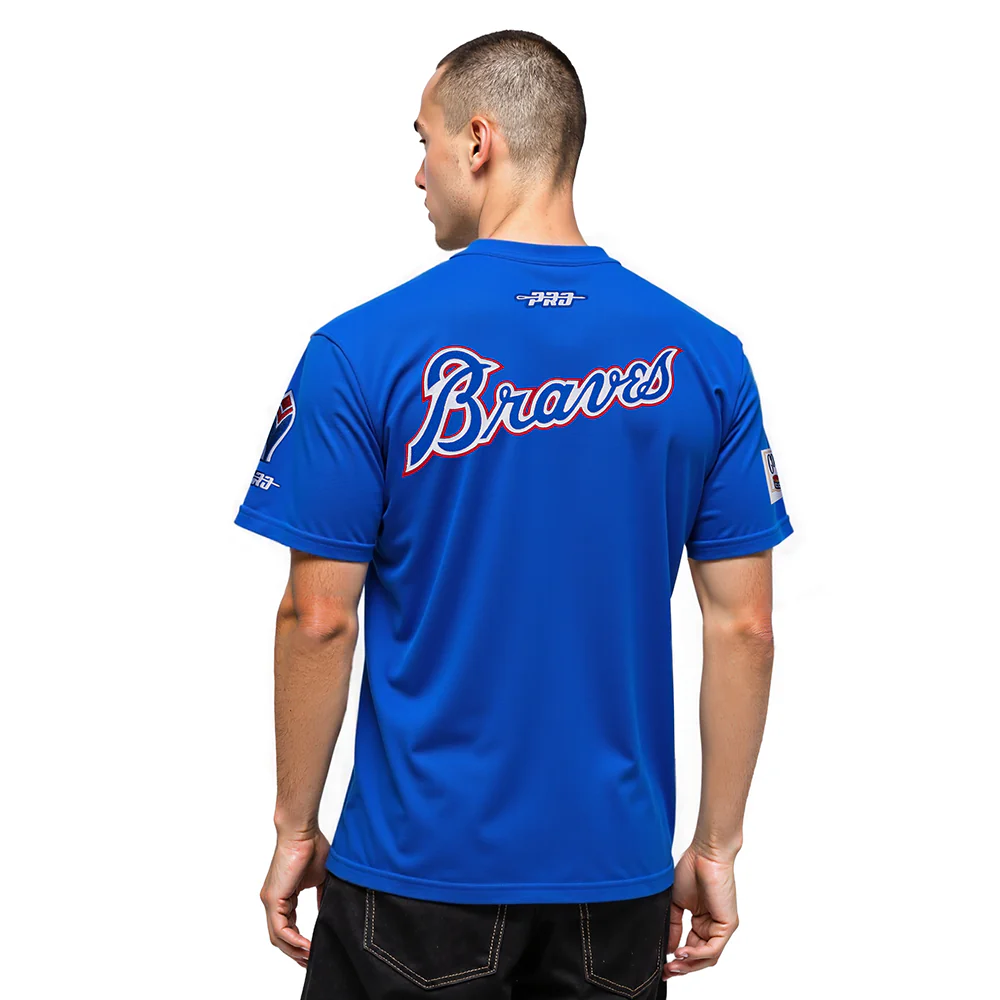 MLB ATLANTA BRAVES BEST OF MEN'S CJ DROP SHOULDER TEE (ROYAL BLUE)