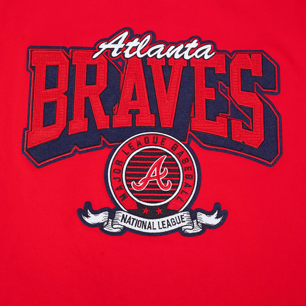 MLB ATLANTA BRAVES TEAM BADGE MEN'S WM SJ TEE (RED) - Image 5