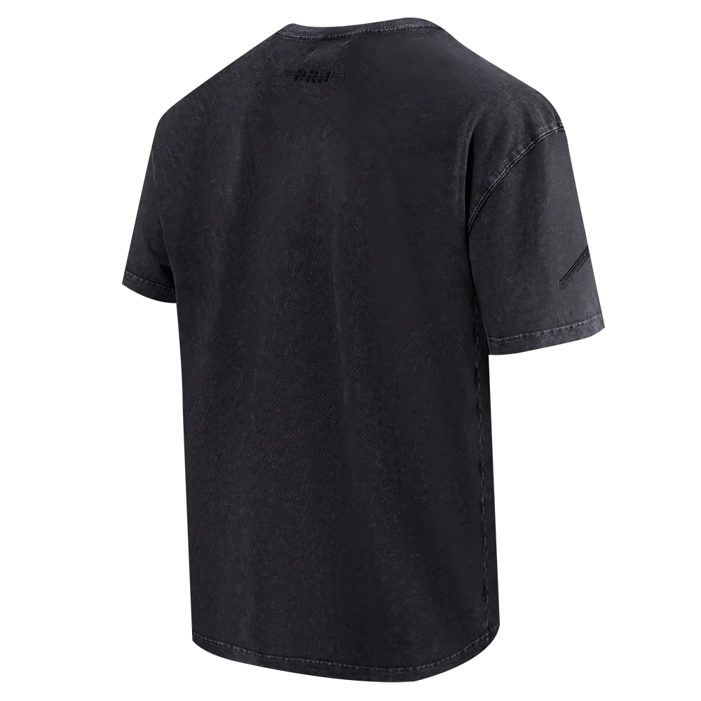 MLB ATLANTA BRAVES WASHED CLASSIC MEN'S ENZYME WASH CJ DROP SHOULDER (WASHED BLACK) - Image 4