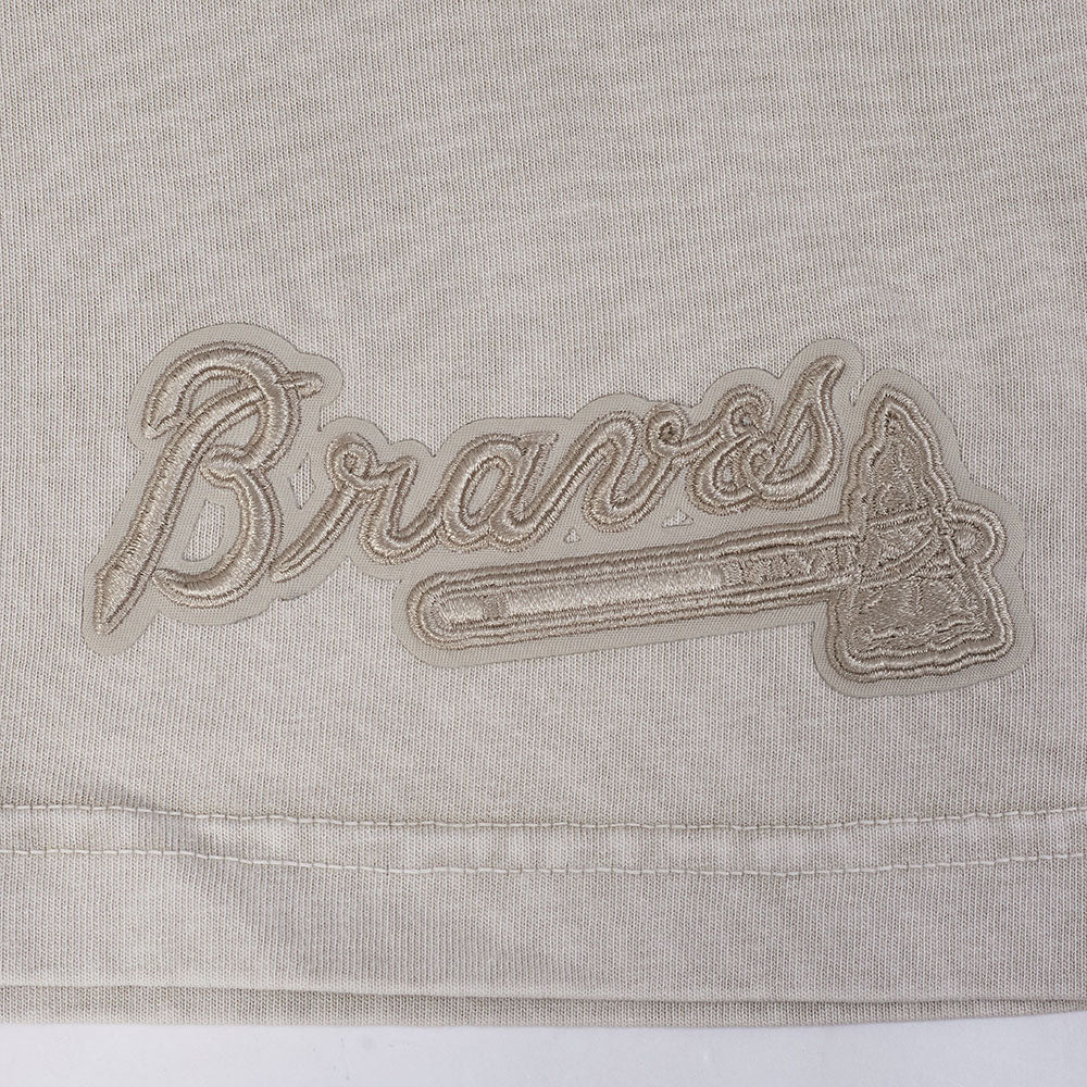 MLB ATLANTA BRAVES WASHED CLASSIC MEN'S ENZYME WASH CJ DROP SHOULDER (WASHED WARM SLATE) - Image 6