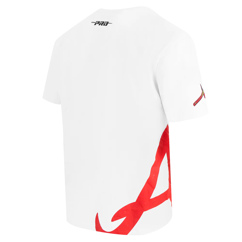 MLB ATLANTA BRAVES LIVING LARGE MEN'S CJ DROP SHOULDER TEE (WHITE) - Image 4
