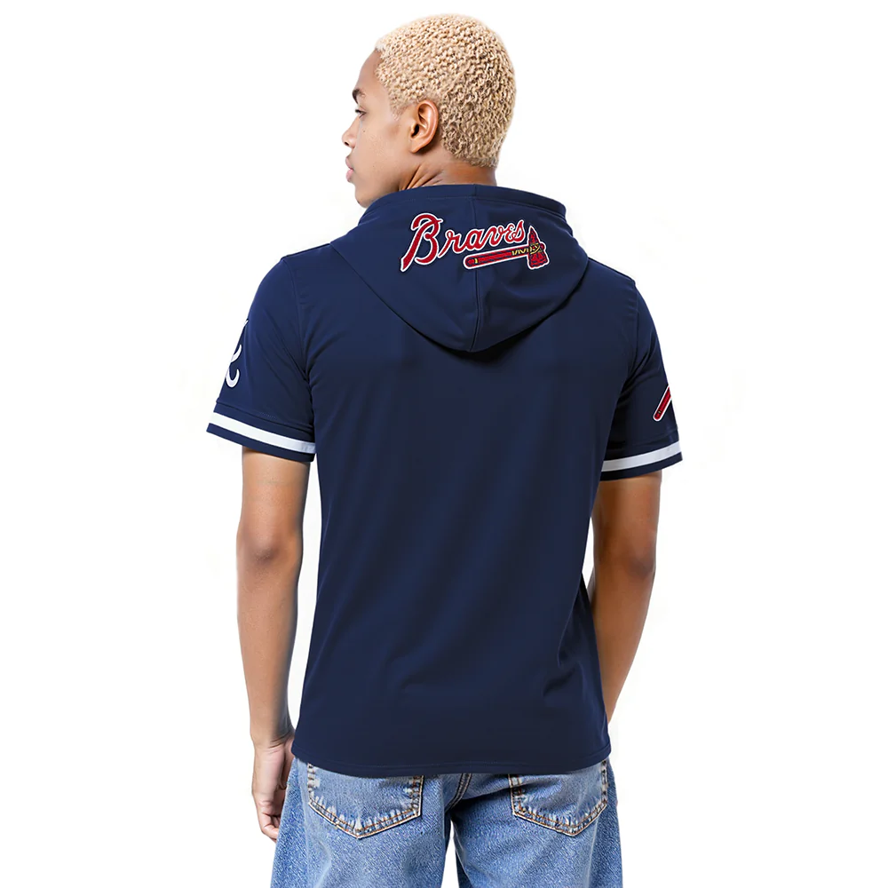 MLB ATLANTA BRAVES SPENCER STRIDER #99 CLASSIC PLAYER NAME AND NUMBER MEN'S TOP (MIDNIGHT NAVY) - Image 2