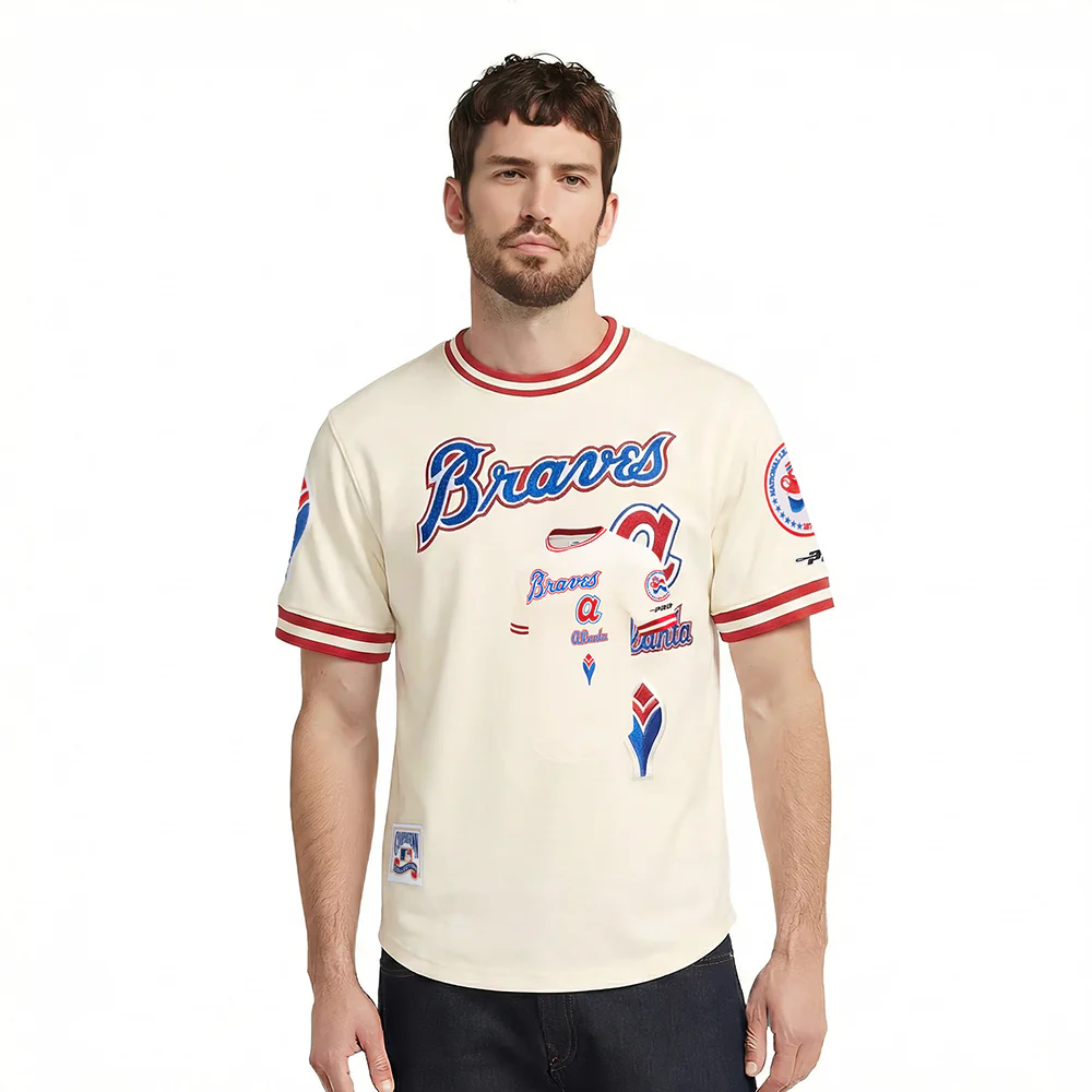 MLB ATLANTA BRAVES RETRO CLASSICS MEN'S DK TOP (EGGSHELL/ RED)