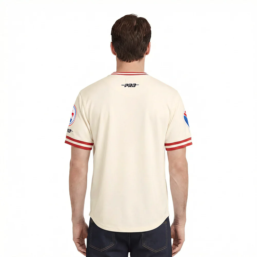 MLB ATLANTA BRAVES RETRO CLASSICS MEN'S DK TOP (EGGSHELL/ RED) - Image 2