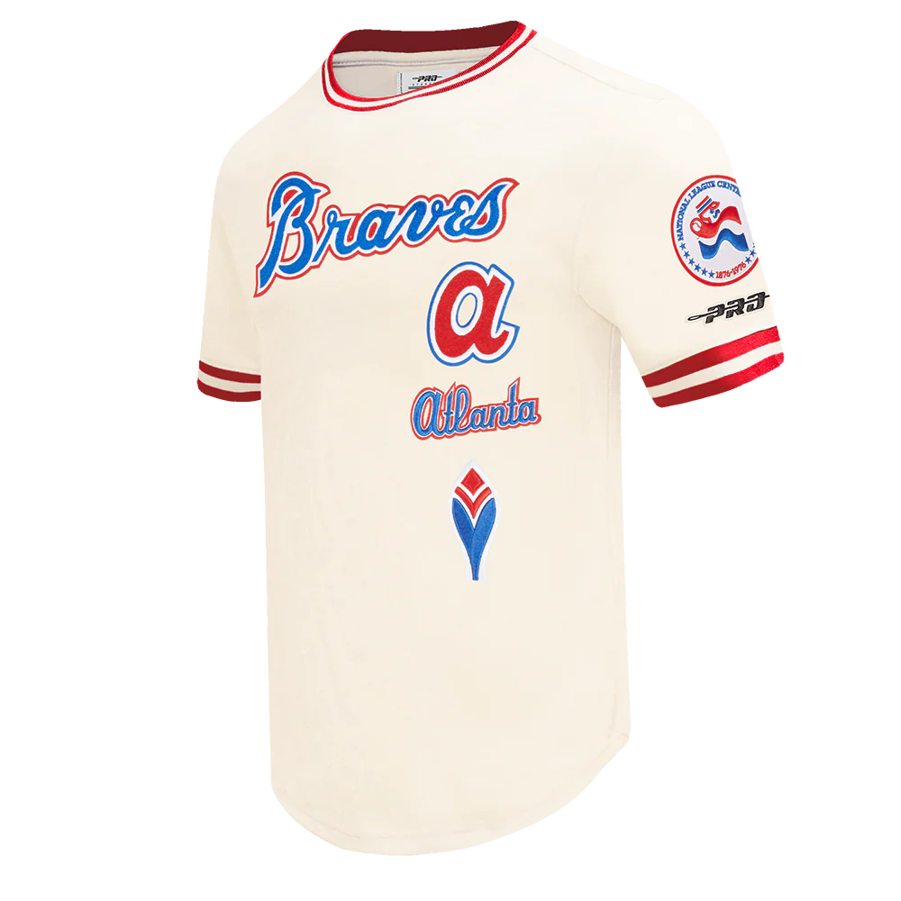 MLB ATLANTA BRAVES RETRO CLASSICS MEN'S DK TOP (EGGSHELL/ RED) - Image 3