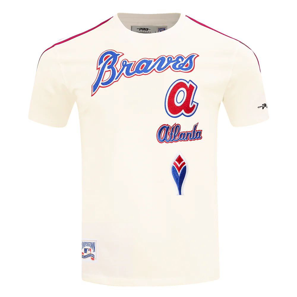 MLB ATLANTA BRAVES RETRO CLASSICS MEN'S SJ TAPING TOP (EGGSHELL/ RED) - Image 3