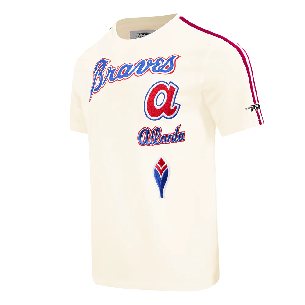 MLB ATLANTA BRAVES RETRO CLASSICS MEN'S SJ TAPING TOP (EGGSHELL/ RED) - Image 4