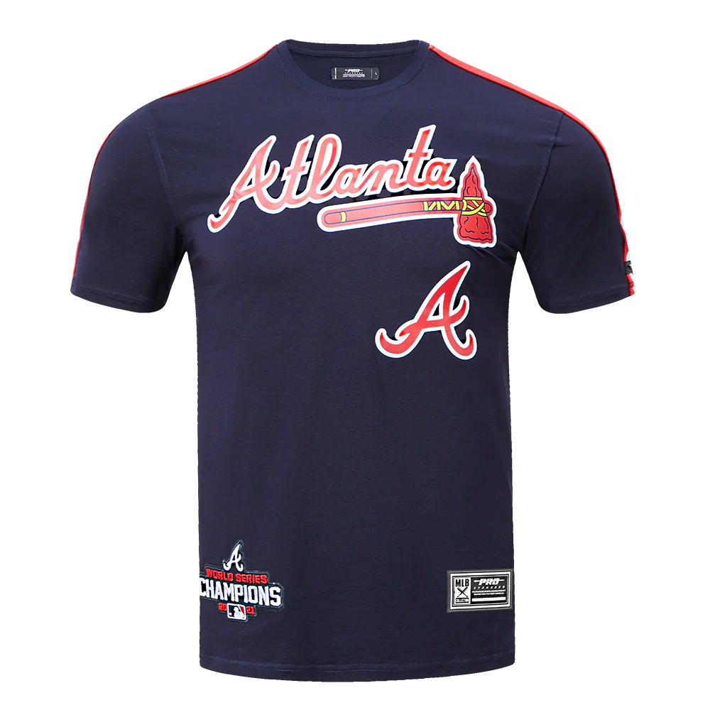 MLB ATLANTA BRAVES LOGO PRO TEAM MEN'S TAPING TOP (MIDNIGHT NAVY/RED)