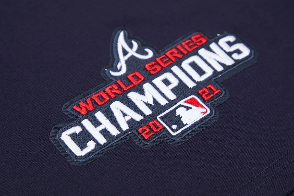 MLB ATLANTA BRAVES LOGO PRO TEAM MEN'S TAPING TOP (MIDNIGHT NAVY/RED) - Image 5